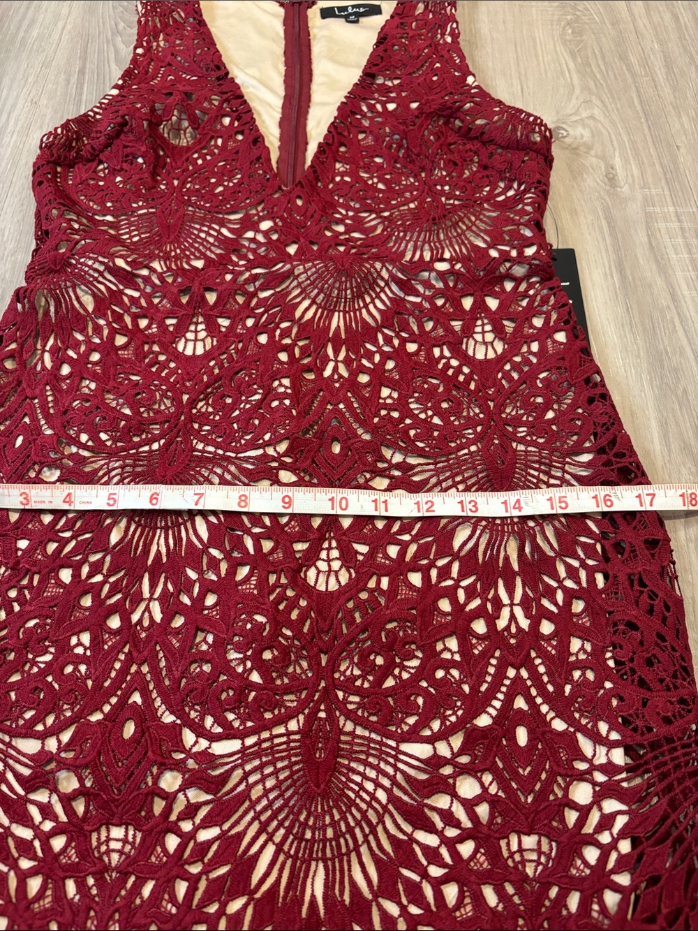 Lulus NWT Truly Beloved Burgundy Lace Bodycon Dress - Picture 15 of 15